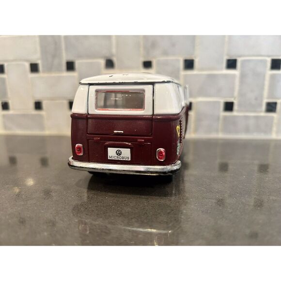 Kinsmart Volkswagen Classical Bus Hippie Peace & Love Retractable & Working - Picture 3 of 7